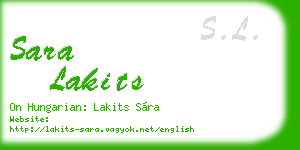 sara lakits business card
